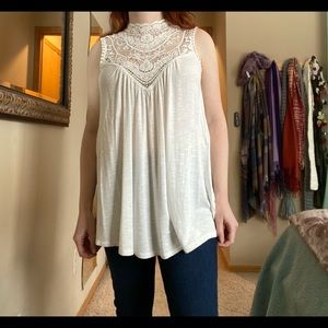 Crochet/Lacy Sleeveless Blouse